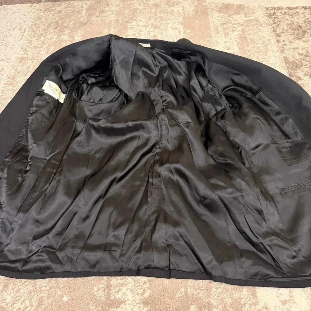 Joseph Abboud Men's Wool 2 Button Tuxedo Jacket Black USA 44L Blazer Jacket